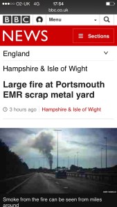 BBC NEWS Portsmouth Fire