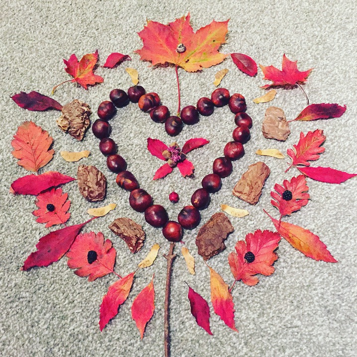 Heart natural mandala 