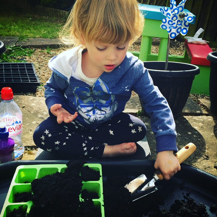 Planting in our garden