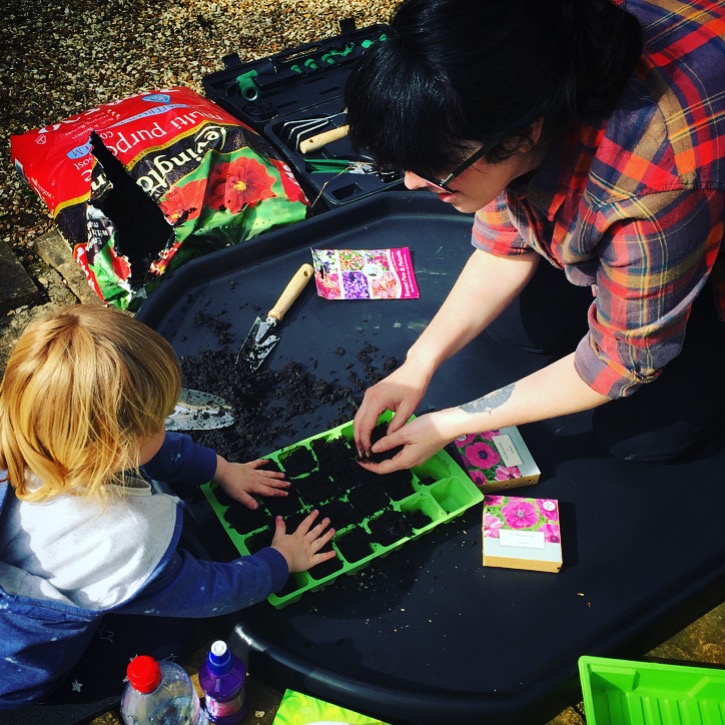 Planting in our garden
