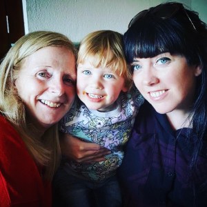 Three generations of females