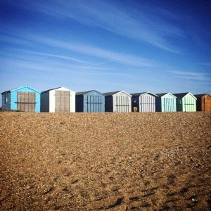 Beach Huts on Hayling Island, UK
