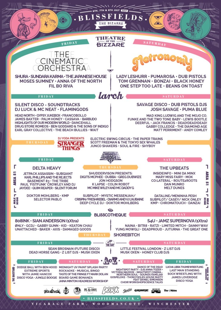 Blissfields 2017 Line-up