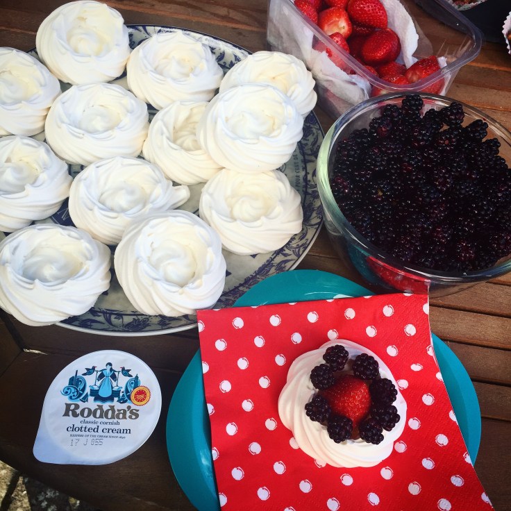 Freshly picked blackberries