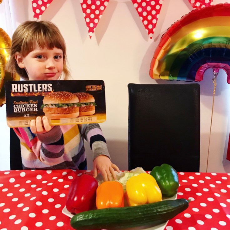 My Rainbow Chicken Burger #RustlersHack