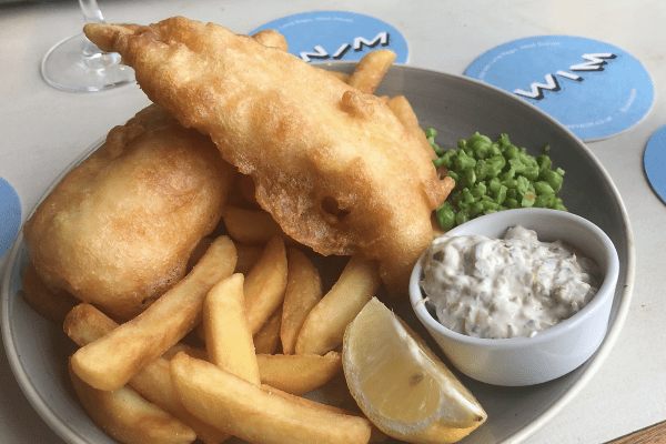 Fish and Chips at SWIM, Lyme Regis