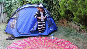 Camping in the garden