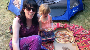 Camping in the garden