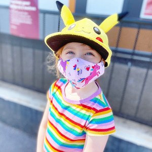 Girl wearing face mask